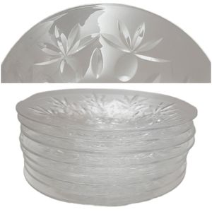 🍒 8x Webb Corbett England Marked Crystal Vintage Small Dessert Plates / Saucer